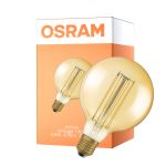 Osram Vintage 1906 LED E27 Globe Filament Goud 125mm 5.8W 470lm - 822 Zeer Warm Wit | Dimbaar