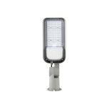 Bright Choice LED Straatverlichting 50W 6000lm 70x140D - 740 Koel Wit | IP65 - Lichtsensor - Asymmetrisch
