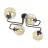 Emibig Plafondlamp Brendi Staal Zwart | Geschikt voor 4x E14 - Max 10W