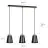 Emibig Hanglamp Bolero Staal Zwart | Geschikt voor 3x E27 - Max 15W