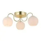Nordlux Franca Plafondlamp Metaal en Glas Messing | 130mm - Geschikt voor 3x E14