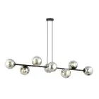 Emibig Hanglamp Rossi Staal Zwart | Geschikt voor 8x E14 - Max 10W