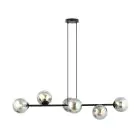 Emibig Hanglamp Rossi Staal Zwart | Geschikt voor 6x E14 - Max 10W