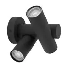 Eglo Wandlamp Fossignano Aluminium Zwart 6W 800lm - 830 Warm Wit | IP44